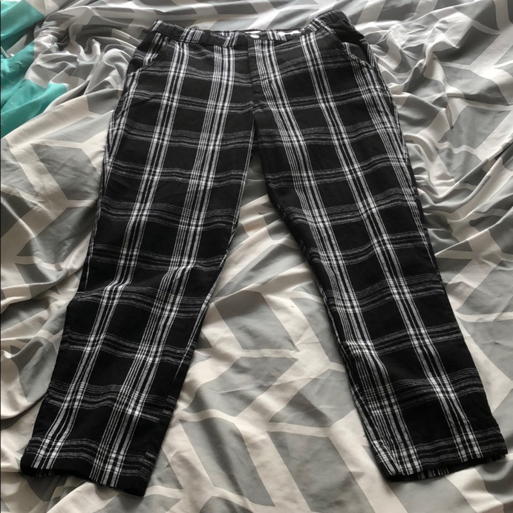 Black and White Plaid Hollister Two Piece Set